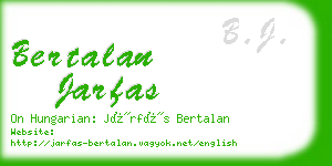 bertalan jarfas business card